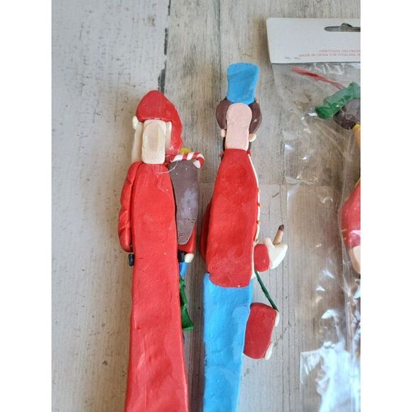 Sterling claydough Soldier Santa Claus long ornament figure Xmas set decor - Picture 8 of 9